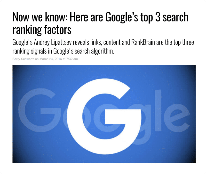 3 yếu tố xếp hạng quan trọng nhất của Google