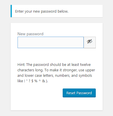 chọn mật khẩu mới