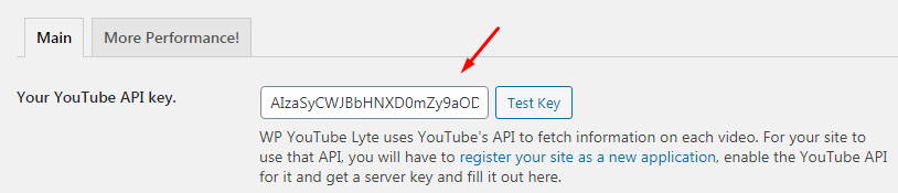 API key YouTube