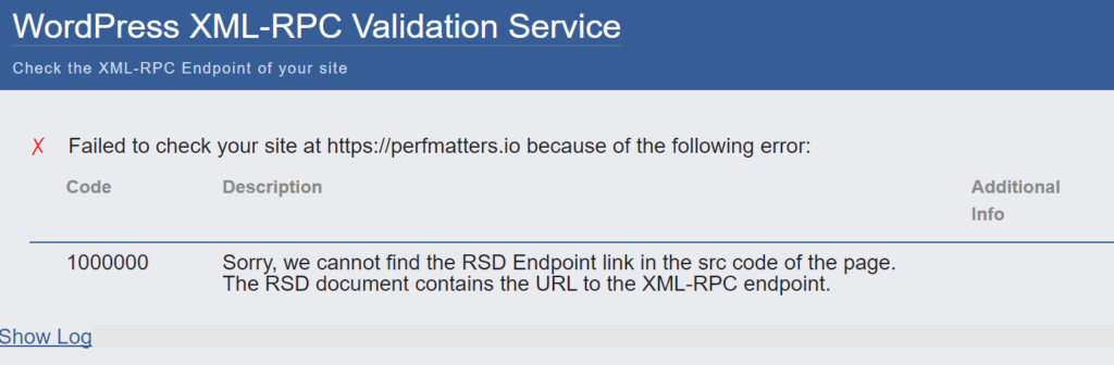 kiểm tra xem đã làm đúng hay chưa trong việc loại bỏ XML-RPC