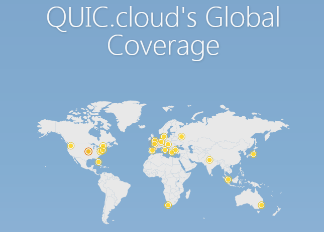 các pop hiện có của CDN QUIC cloud