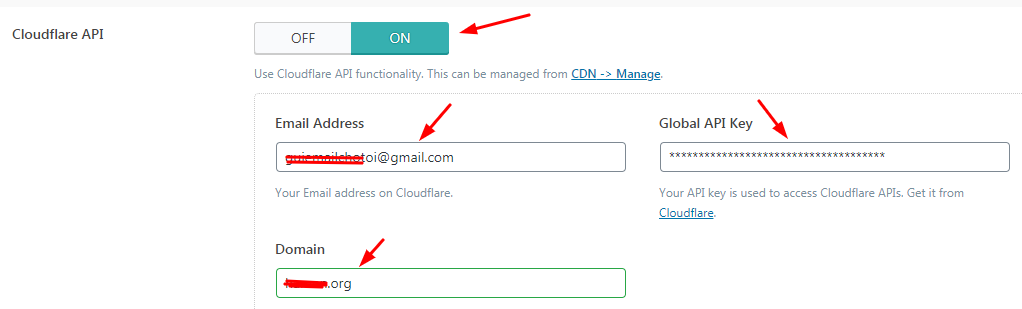 bật CDN cho Cloudflare